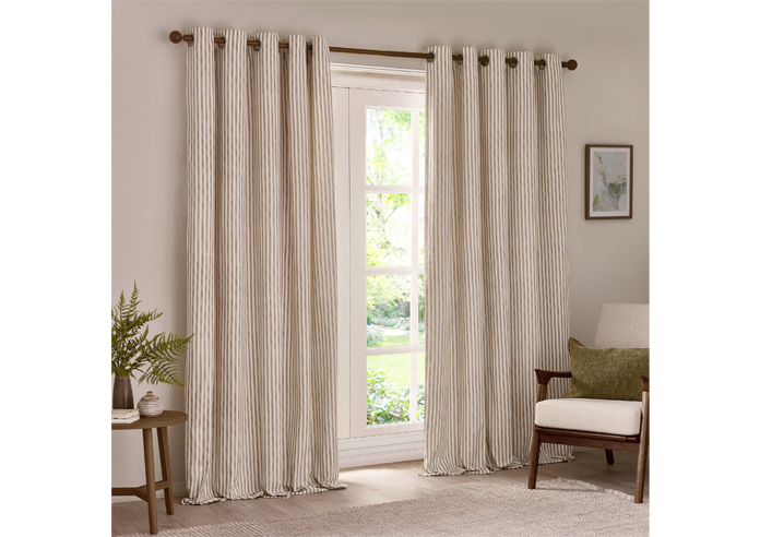 Hebden Eyelet, Natural - Ready Made Curtains - Image 7